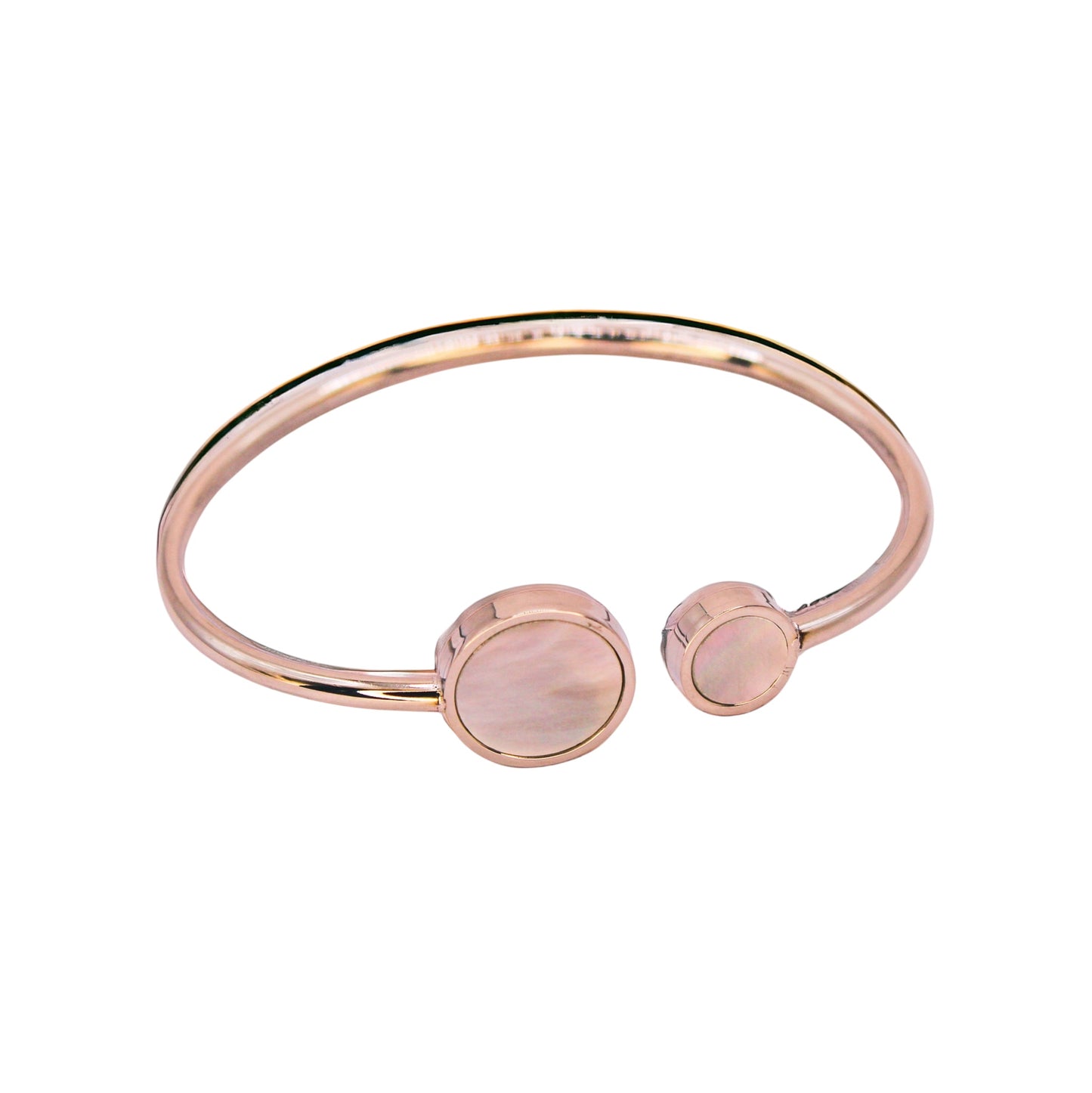 Pulsera Adara Adjustable-Piedra Madre Perla-Plateada