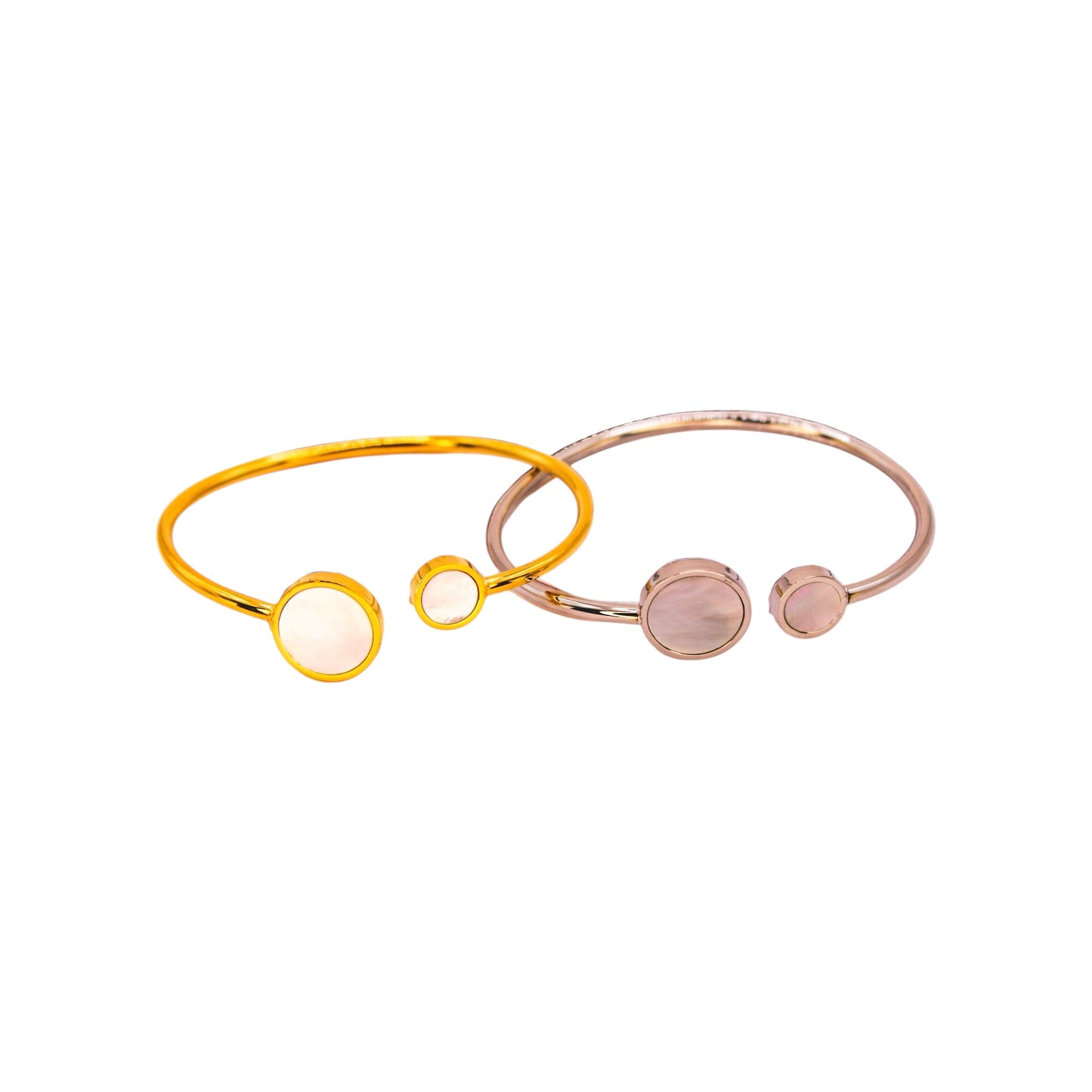 Pulsera Adara Adjustable-Piedra Madre Perla-Plateada