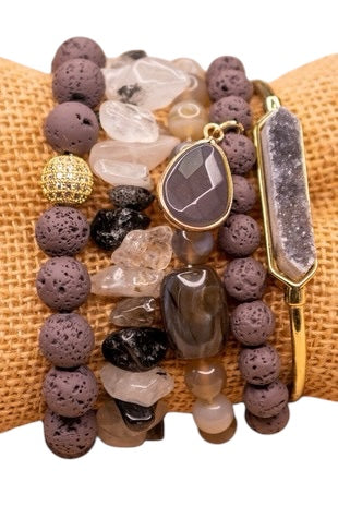 Pulsera Ghana-Expandible-Piedras Naturales