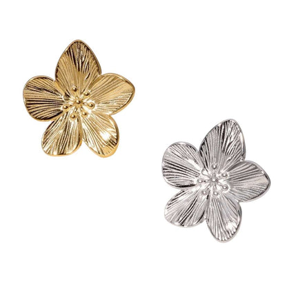 Sortija Gaia Ajustable Flor-Dorada-Plateada