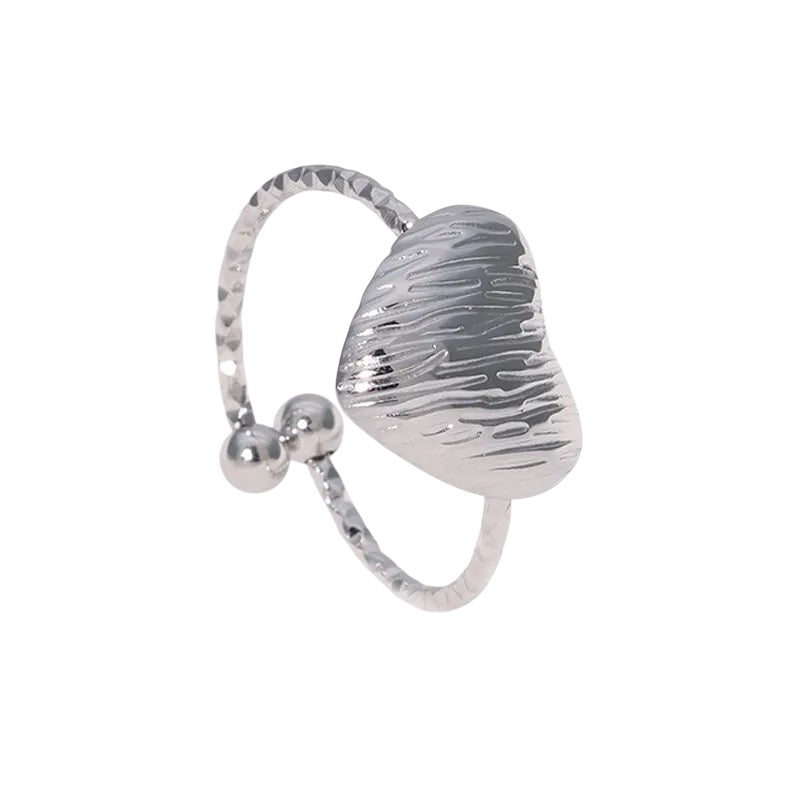Sortija Dani Ajustable Con Corazon -Dorada-Plateada