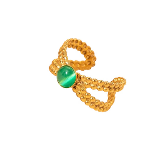 Sortija Noa Ajustable Estilo Vintage-Piedras Naturales